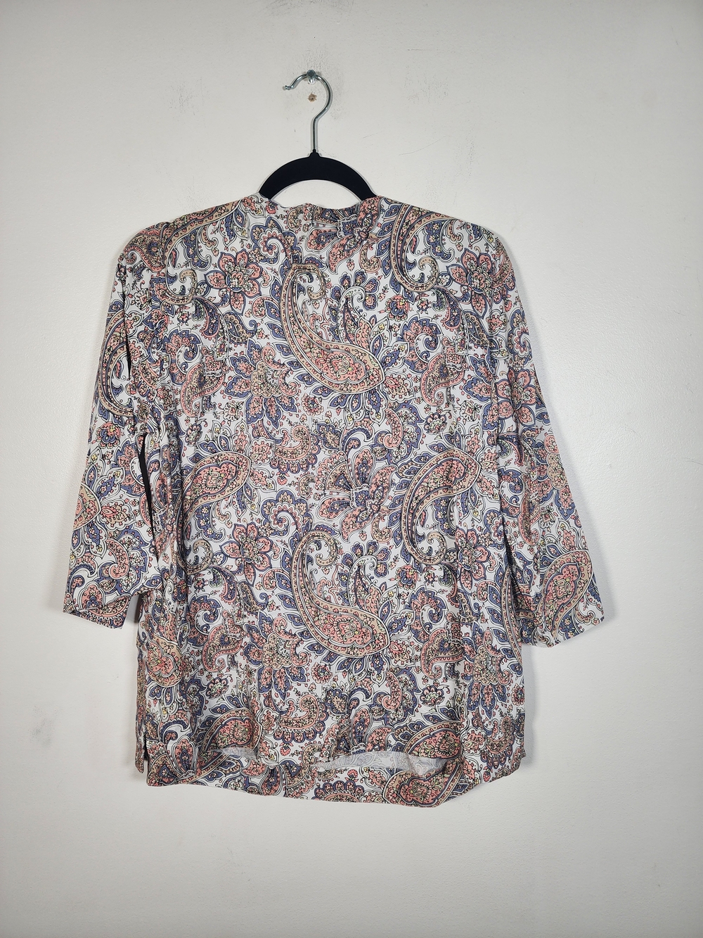 Soft Surroundings Neutral Paisley Embroidered V‑Neck Tunic - Picture 4 of 6